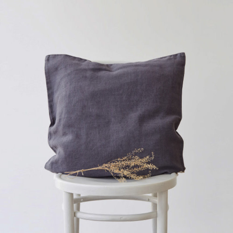 Linen Tales Dark Grey Cushion Cover - With Insert