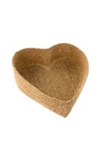 Indaba Heart Seagrass Basket, Natural