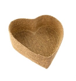 Indaba Heart Seagrass Basket - Natural