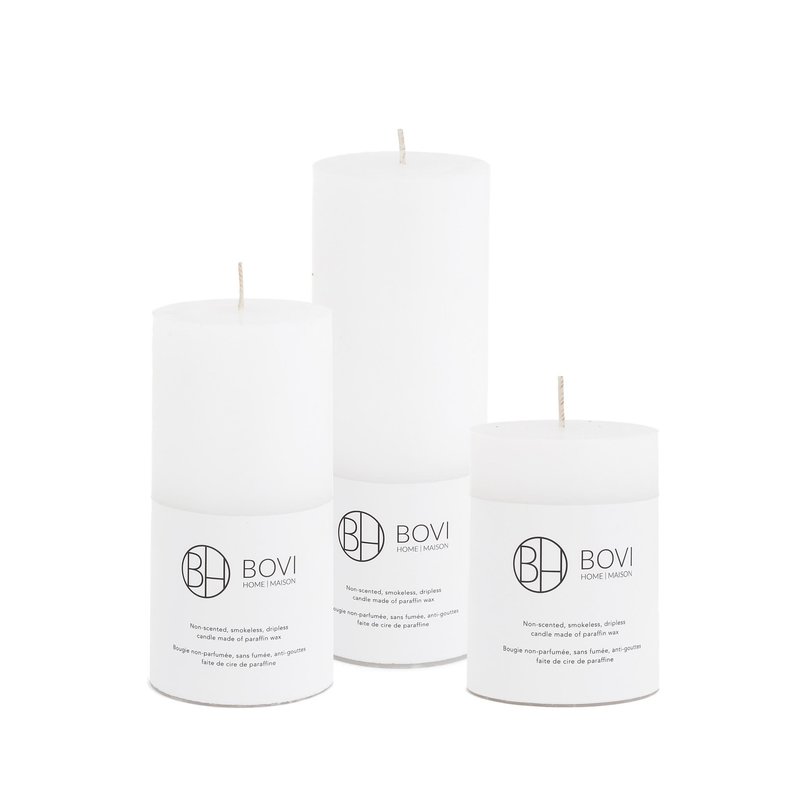 The Pine Centre Bovi Candle White 4 x 4