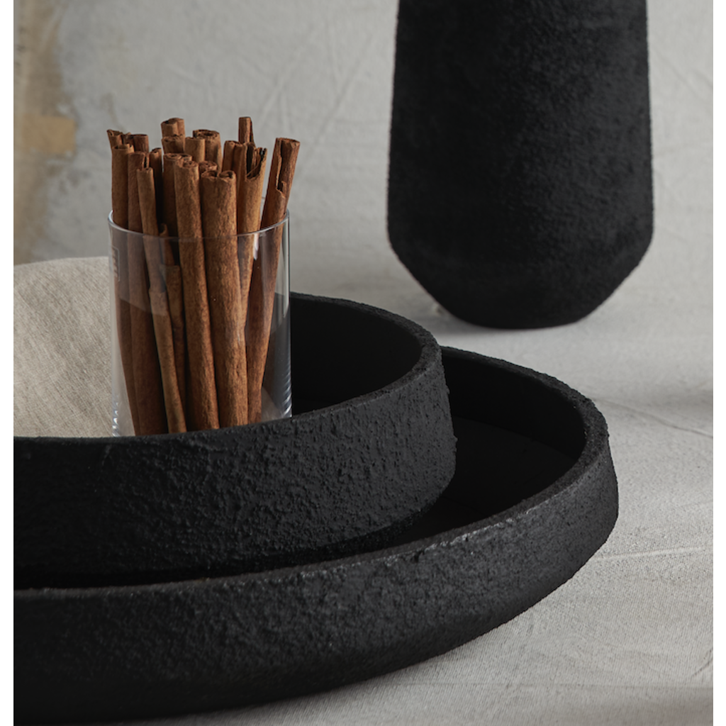 The Collective Textured Serving Bowl - Ash Black