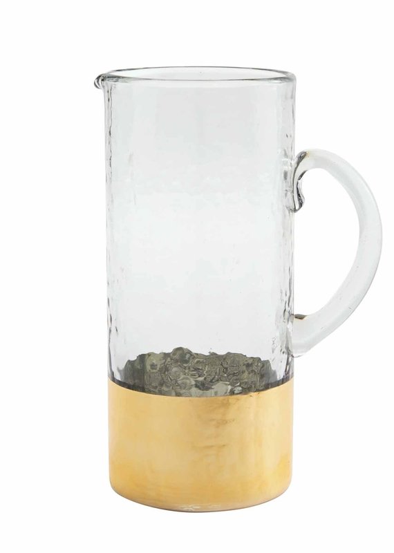 Gold Hammered Glass Pitcher - 50% off