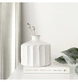 Faire Fern Vase - Gloss White
