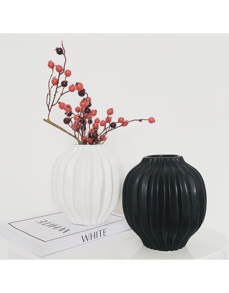 Faire Rowan Vase Short - Matte White