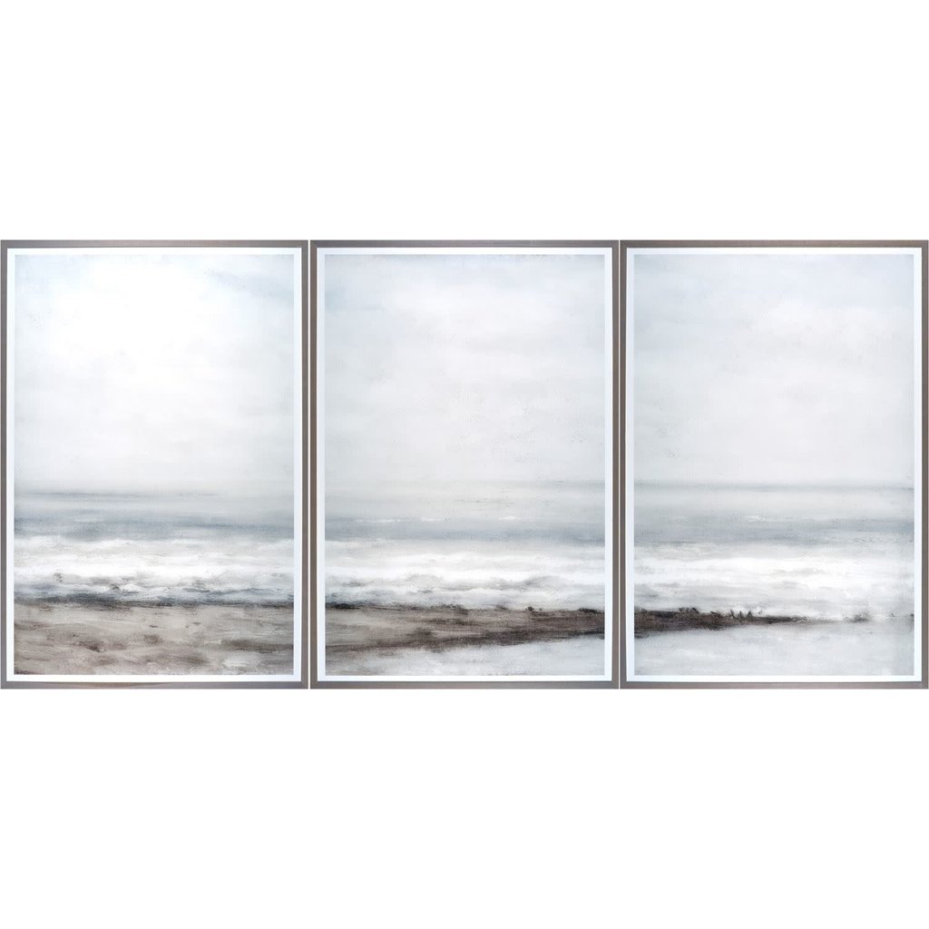 Celadon Seascape Near Heijst Triptych