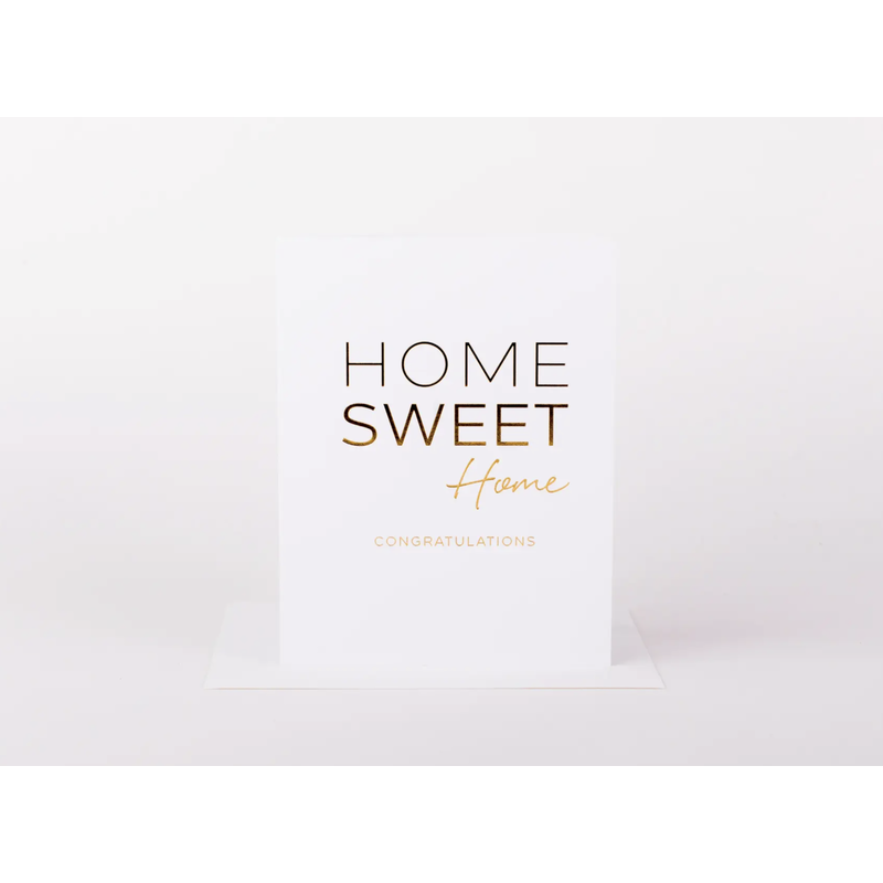 Wrinkle and Crease Paper Products Home Sweet Home Greeting Card - Gold