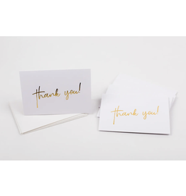 Wrinkle and Crease Paper Products Thank You Greeting Card - Gold