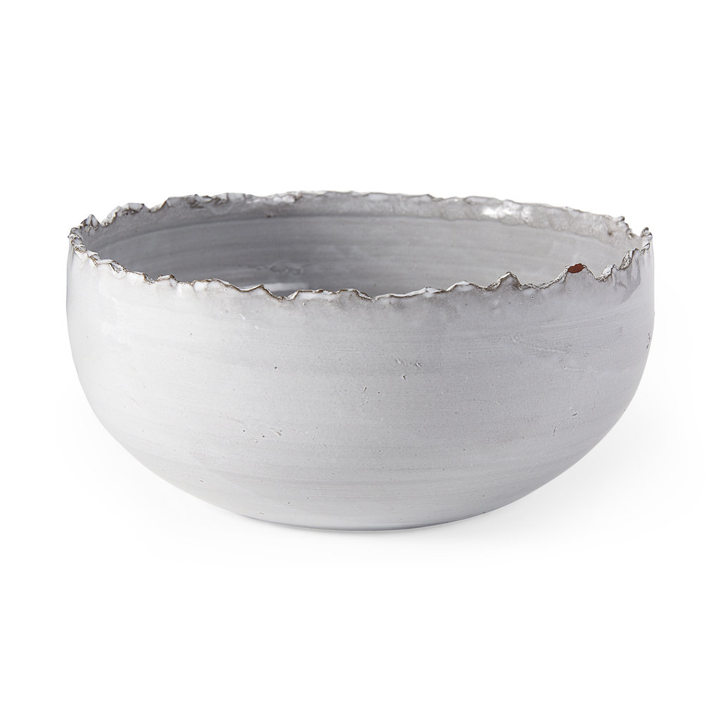 Mercana Larsen Ceramic Bowl - White - Large