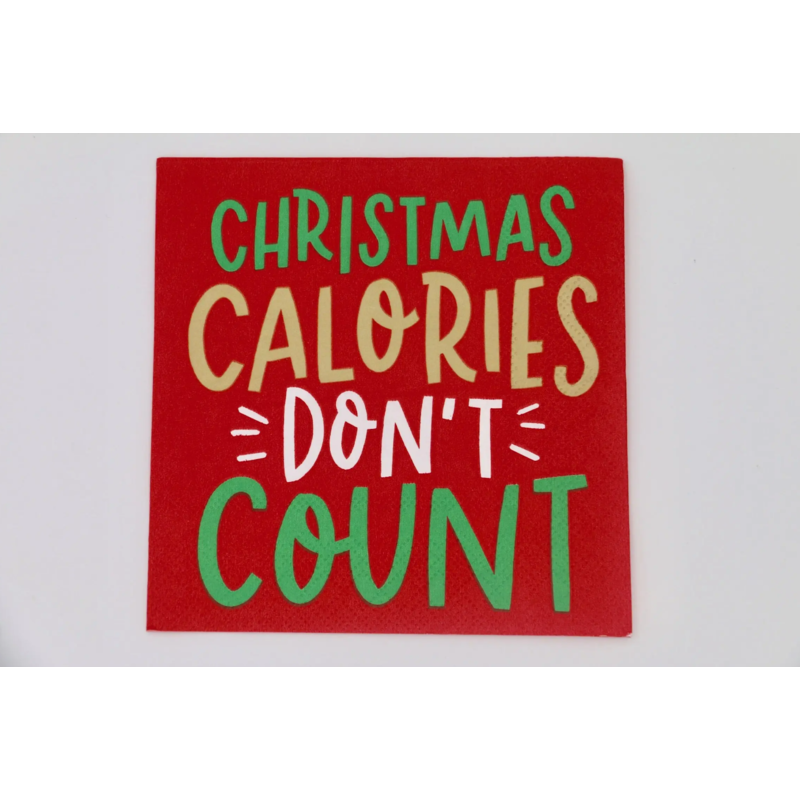 Soiree Sisters Cocktail Napkin - Christmas Calories Don't Count