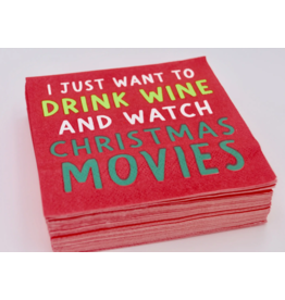 Soiree Sisters Cocktail Napkins - Watch Christmas Movies
