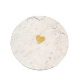 Indaba Sweet Heart Marble Board - White