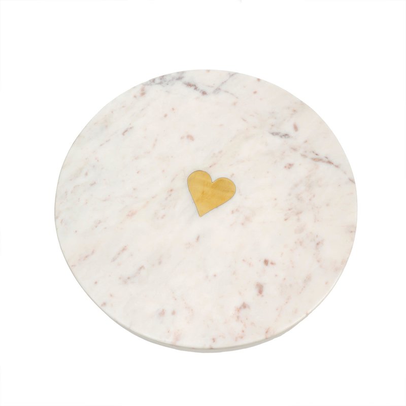 Indaba Sweet Heart Marble Board - White