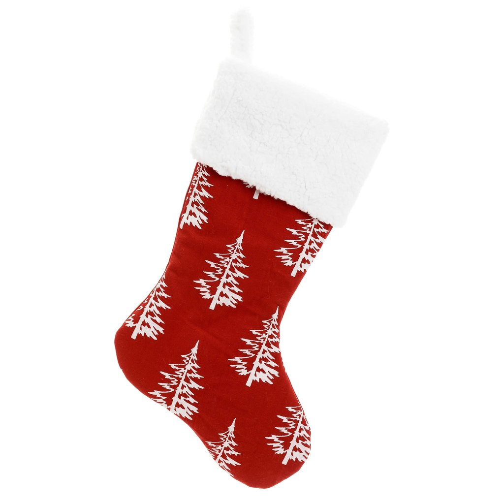 The Pine Centre Tree Stocking - Red/White