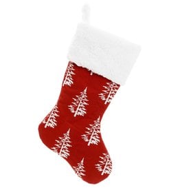 The Pine Centre Tree Stocking - Red/White