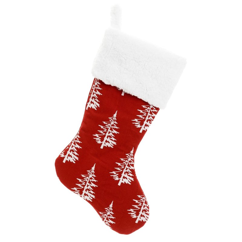 The Pine Centre Tree Stocking - Red/White