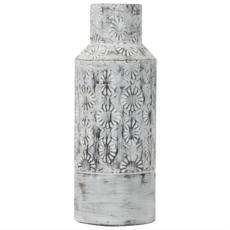 Faire - Foreside Home and Garden Arianna Vase - White Washed - Large