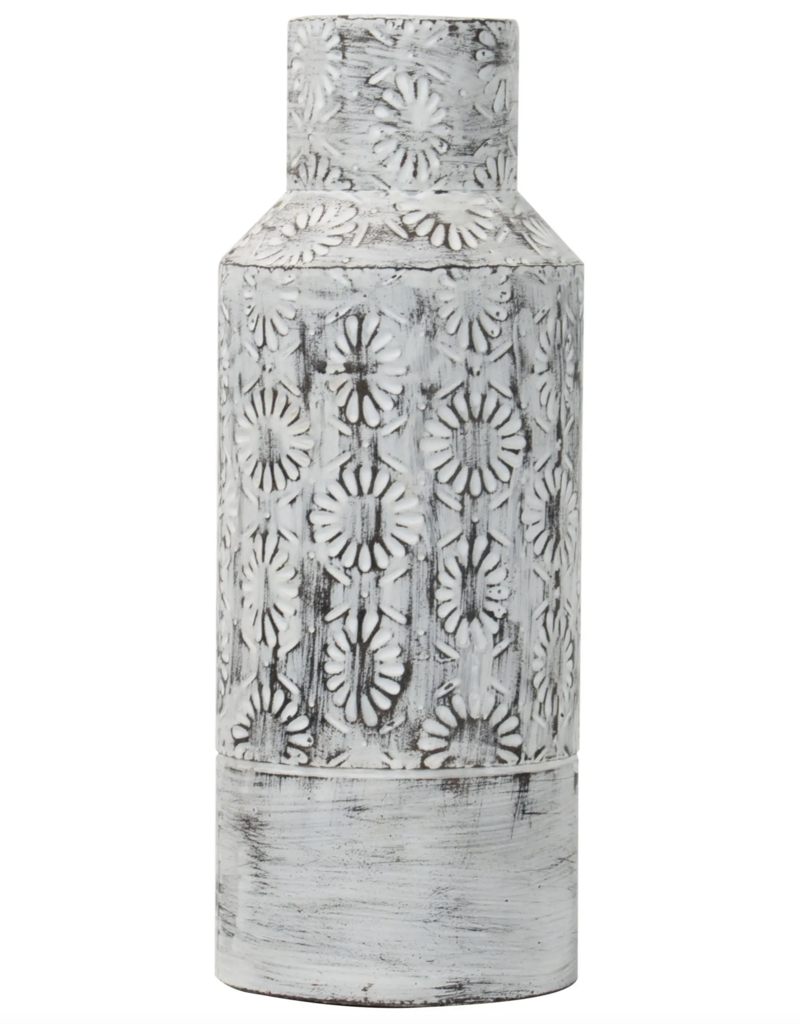 Faire - Foreside Home and Garden Arianna Vase - White Washed - LG