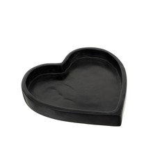 Indaba Stone Heart Dish - Black