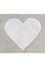 Indaba Heart Bath Mat - Grey/White