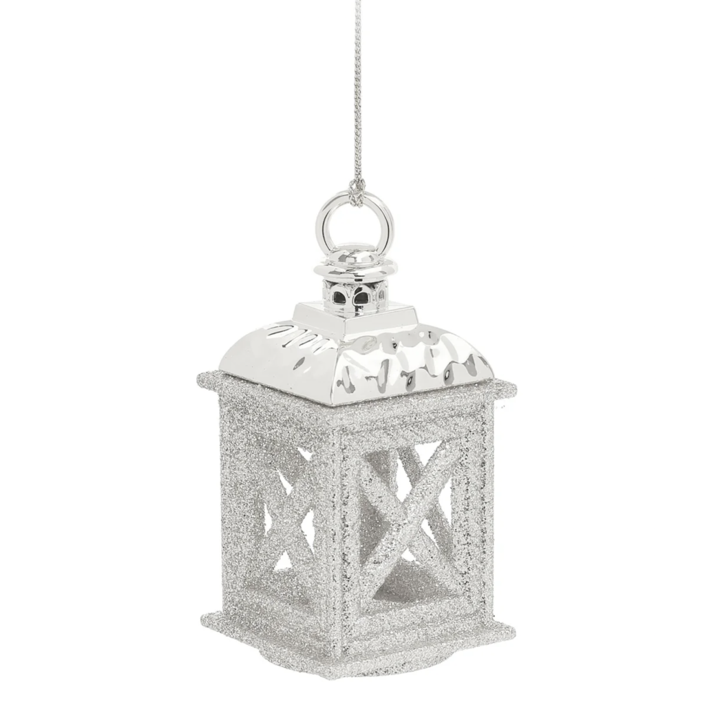 The Pine Centre Lantern Ornament - Silver