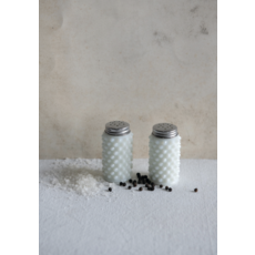 Creative Coop Milk Glass Hobnail Salt & Pepper Shakers