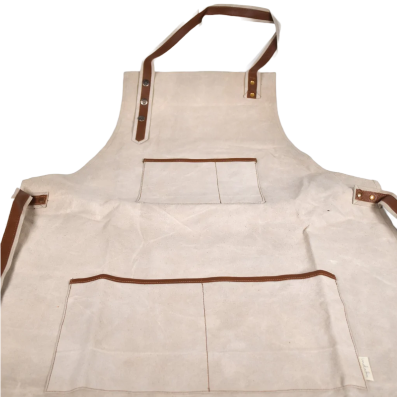 Indaba Canvas and Leather Apron - Natural