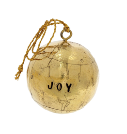 Indaba JOY Ball Ornament - Gold - Large