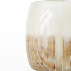 Mercana Agnetha Gold/Cream Ombre Glass Vase - Small