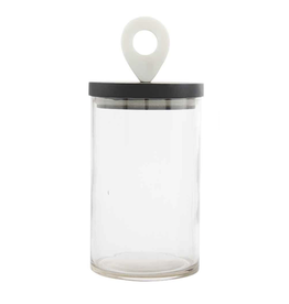 Marble Handle Glass Canister