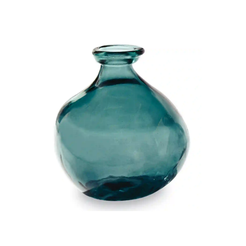Short Bottle Vase - Dark Blue