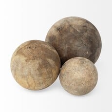 Mercana Carrick Natural Wood Sphere  - Medium