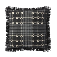 Plaid Pillow - Black & Grey