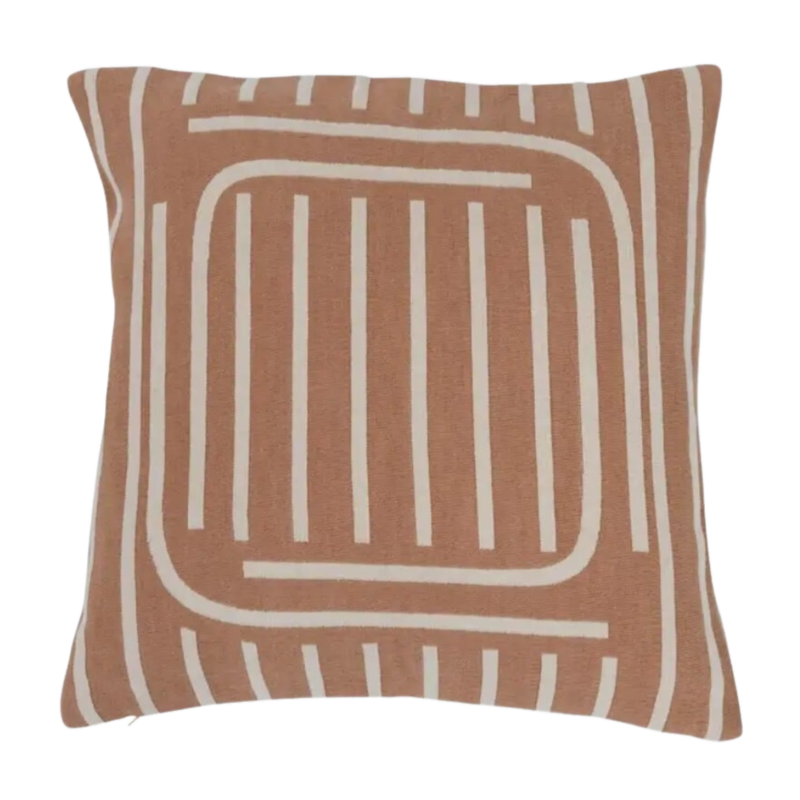 Creative Coop Reversible Pillow w/ Lines