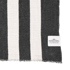 Tofino Blanket - The Aria Throw - Black/Ecru