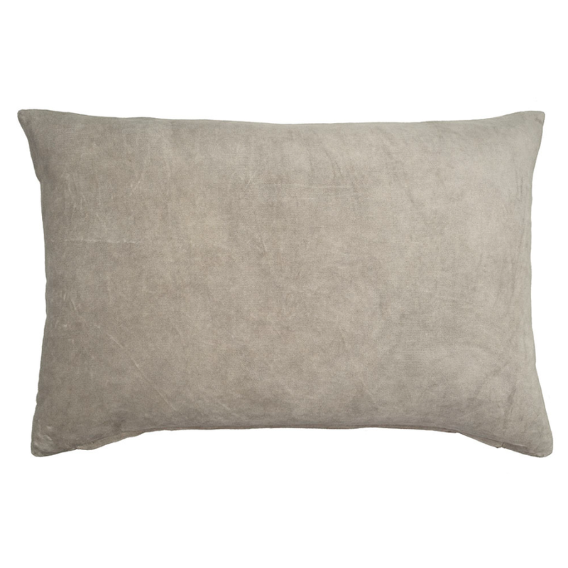 Indaba Vera Velvet Pillow - Dove Grey