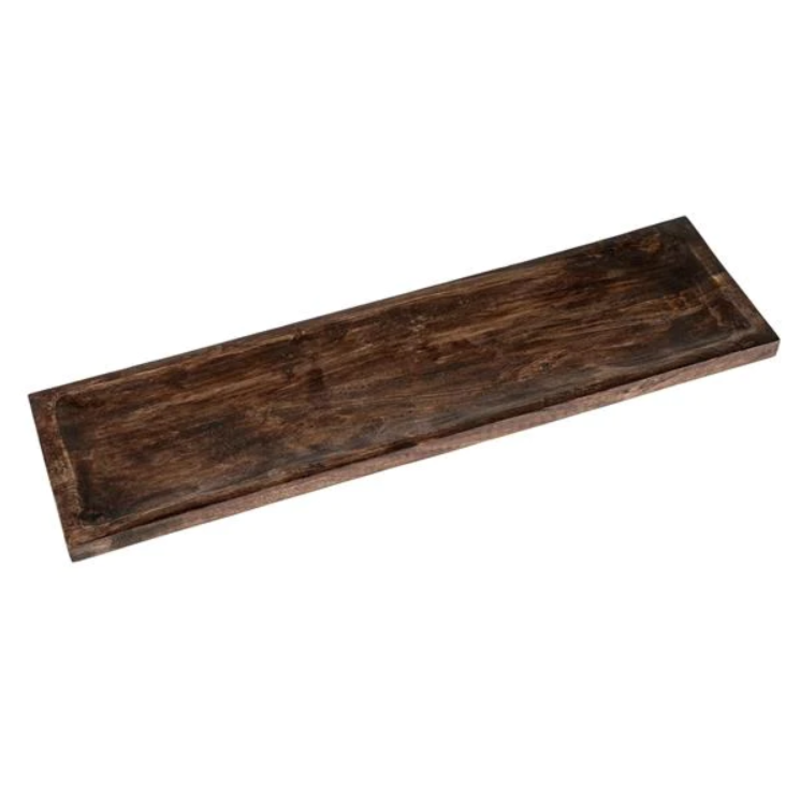 Indaba Burnt Brown Wooden Tray