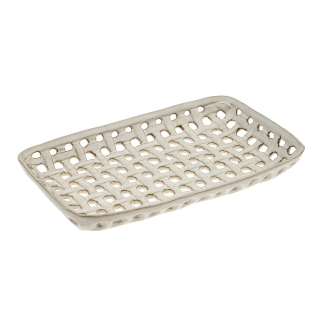 Indaba Porcelain Basket Tray - Large