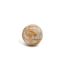 Accents De Ville Whitewash Wood Ball - Small
