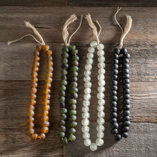 Indaba Frosted Glass Tassel Beads - Amber