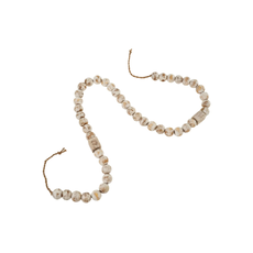 Indaba Wooden Decor Beads - White