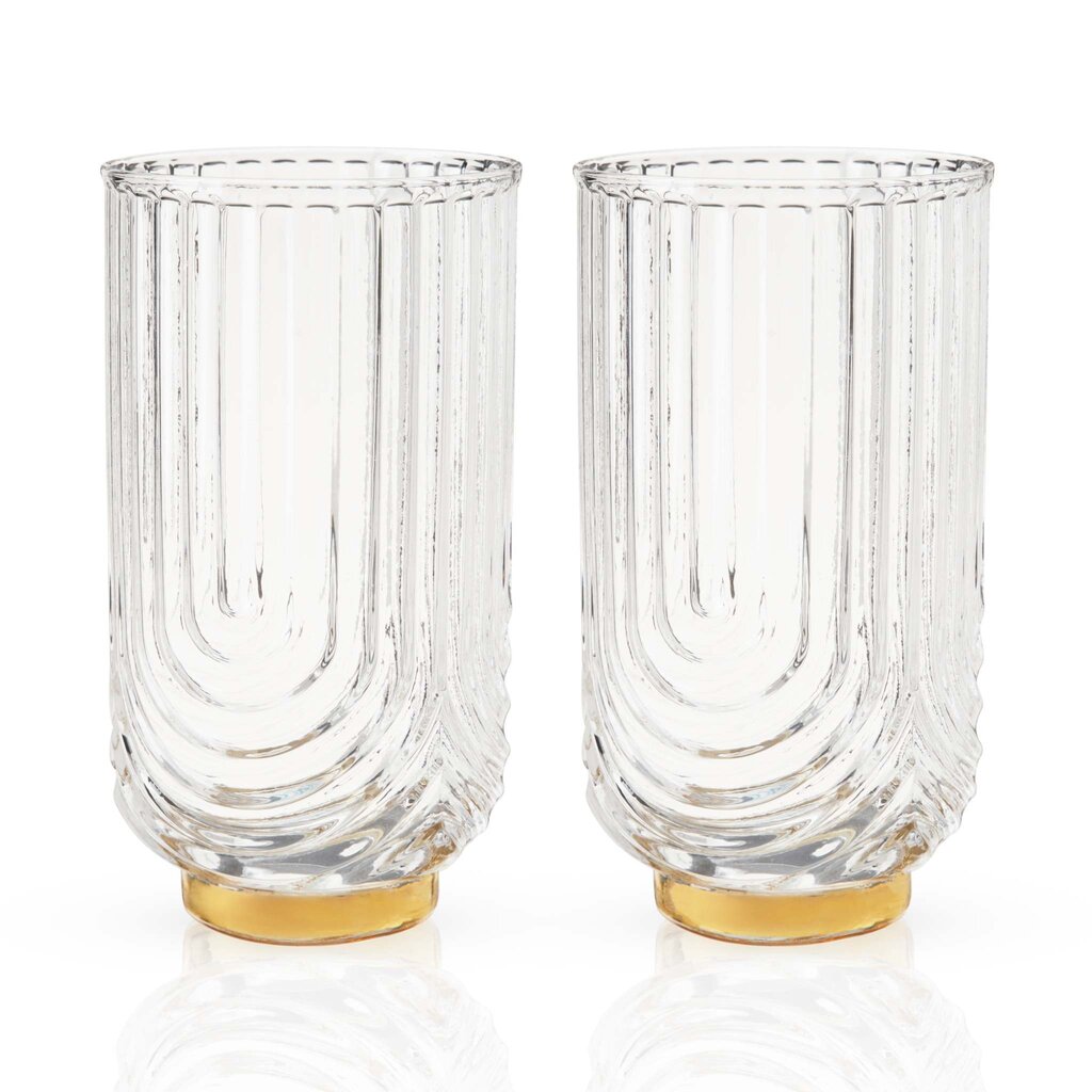 True Brands Gatsby Highball Glasses - Set of 2