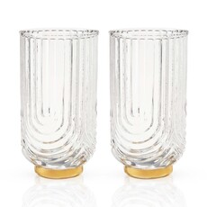 True Brands Gatsby Highball Glasses - Set of 2