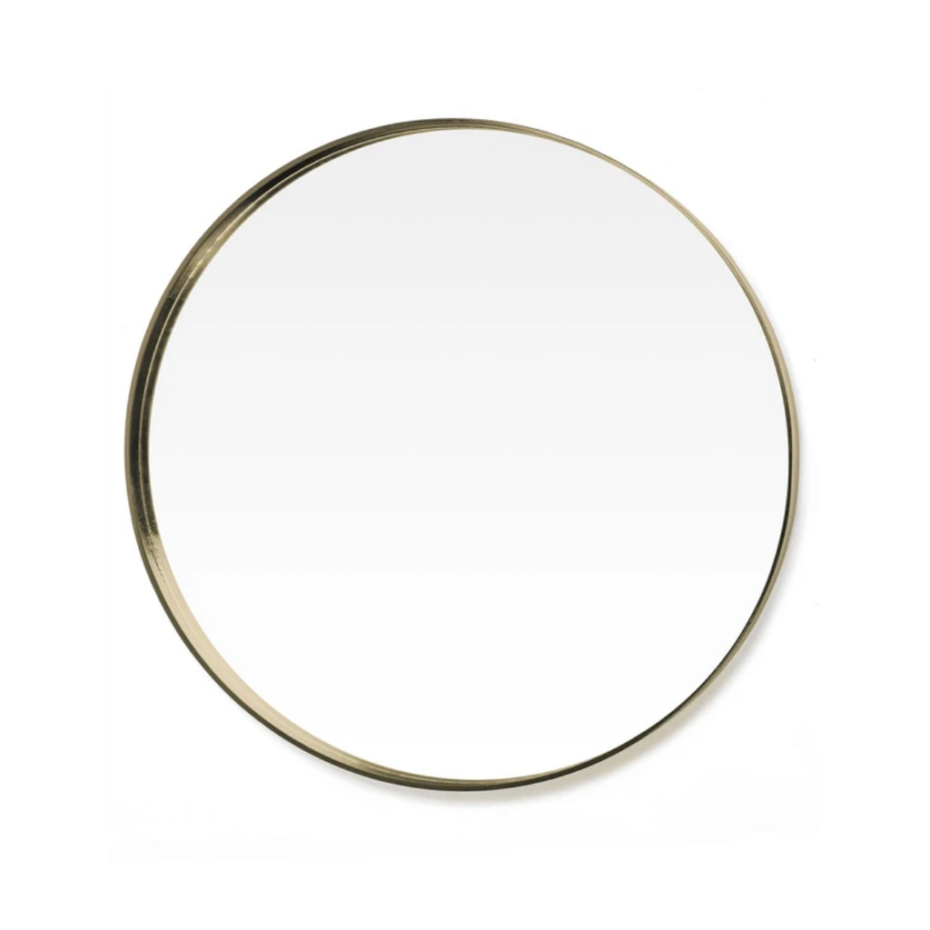 The Pine Centre Mora Round Mirror - Antique Gold - 36''