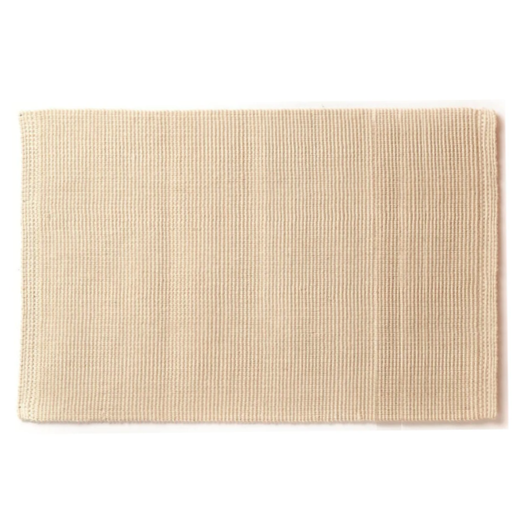 Accents De Ville White Boucle Jute Entry Rug