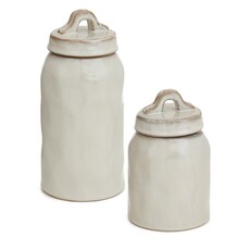 Accents De Ville Cera Off White Canister - Large