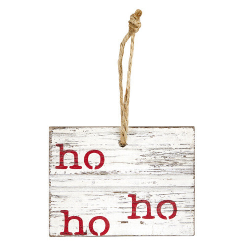 Wood Sign Ornament - Ho Ho Ho