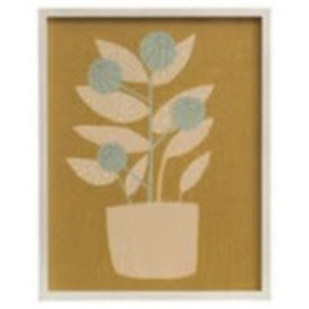 Creative Coop Wood Framed Wall Decor with Floral Image