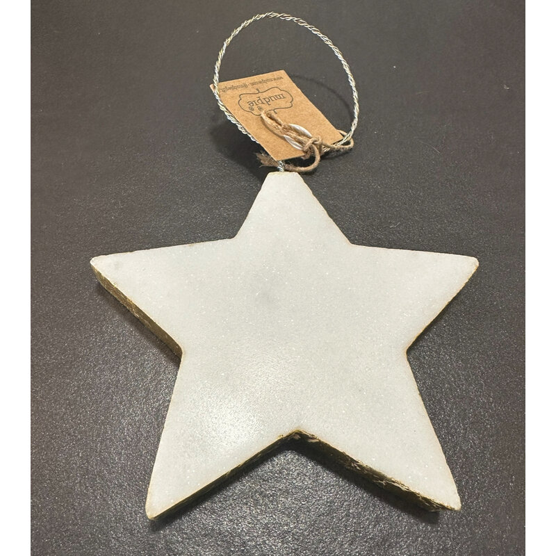 Gold Marble Ornament - Star