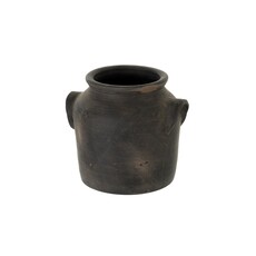 Indaba Milos Burnt Terracotta Urn - Small