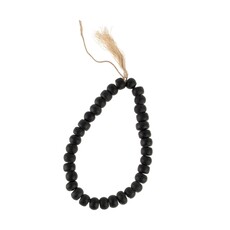 Indaba Frosted Glass Tassel Beads - Black